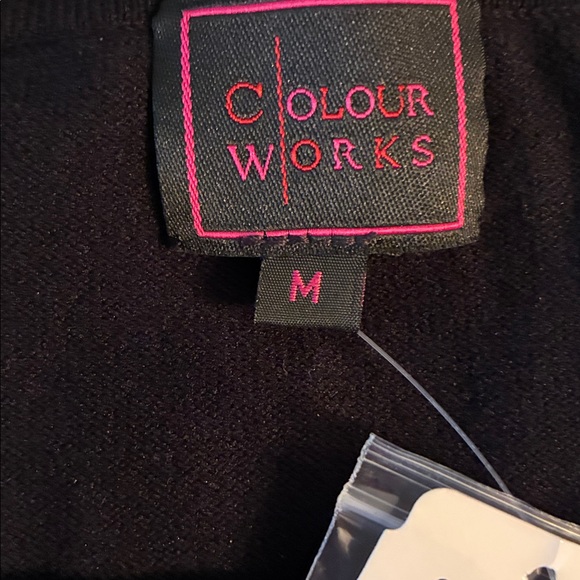 Colour Works Black Embellished Knit Sweater, Size Medium - Picture 5 of 8